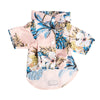 GeckoCustom Summer Dog Clothes Cool Beach Hawaiian Style Dog Cat Shirt Short Sleeve Coconut Tree Printing 2023 New Fashion Gift For Pet Pink Coconut tree / S