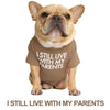 GeckoCustom Summer/Spring Dog Clothes Quality Breathable Pet Clothing Soft Letters Printed French Bulldog Clothes for Small Dogs T-shirt Khaki A / S