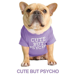 GeckoCustom Summer/Spring Dog Clothes Quality Breathable Pet Clothing Soft Letters Printed French Bulldog Clothes for Small Dogs T-shirt Light Purple B / S