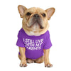 GeckoCustom Summer/Spring Dog Clothes Quality Breathable Pet Clothing Soft Letters Printed French Bulldog Clothes for Small Dogs T-shirt