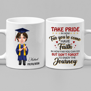 GeckoCustom Take Pride Congrats Grad Graduation mug, Custom Chibi ClipArt  HN590