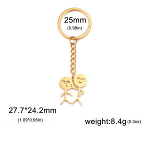 GeckoCustom Teamer Funny Fuxk You Middle Finger Stickman Keychain 2023 Cute Trend School Bag Car Key Pendant Couple New Trinket Gift Keyring Pinch Face-G