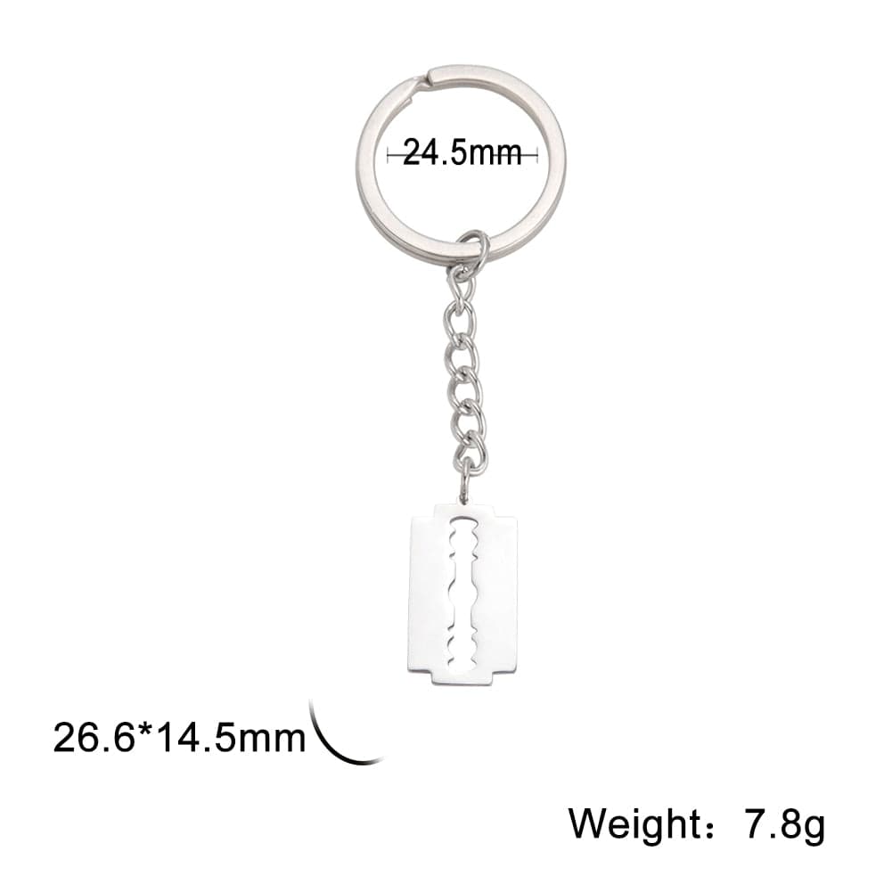 GeckoCustom Teamer Funny Fuxk You Middle Finger Stickman Keychain 2023 Cute Trend School Bag Car Key Pendant Couple New Trinket Gift Keyring Blade
