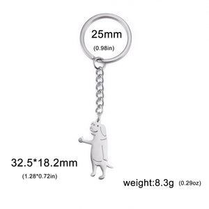 GeckoCustom Teamer Funny Fuxk You Middle Finger Stickman Keychain 2023 Cute Trend School Bag Car Key Pendant Couple New Trinket Gift Keyring Dog-S