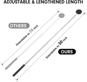 GeckoCustom Telescoping Back Scratcher with 3Pcs Detachable Scratching Heads, Back Scratcher for Men/Women,Dual Sides Scratcher/Metal Paw/Rake Scratcher Fathers Day Dad Gifts for Men Husband