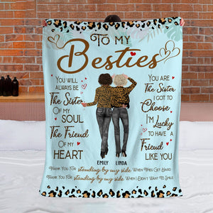 GeckoCustom Thank You For Standing By My Side Friendship Besties Blanket Personalized Gift DA199 890114