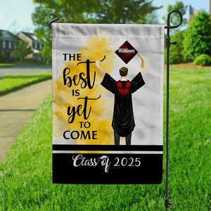 GeckoCustom The Best Is Yet To Come Class Of - Boy Version Flag, Senior Gift, Graduation Day HN590 HA75 891886