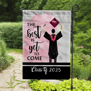 GeckoCustom The Best Is Yet To Come Class Of - Boy Version Flag, Senior Gift, Graduation Day HN590 HA75 891886