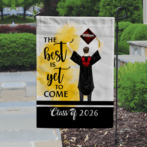 GeckoCustom The Best Is Yet To Come Class Of - Boy Version Flag, Senior Gift, Graduation Day HN590 HA75 891886