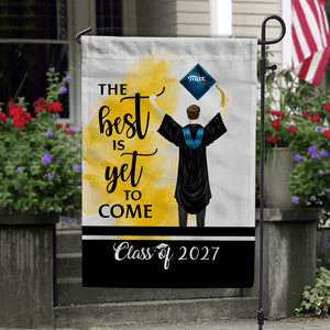 GeckoCustom The Best Is Yet To Come Class Of - Boy Version Flag, Senior Gift, Graduation Day HN590 HA75 891886