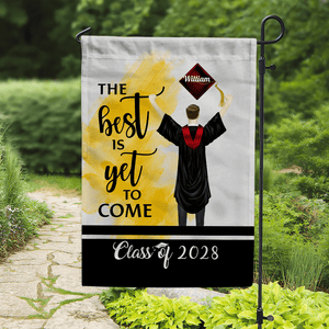 GeckoCustom The Best Is Yet To Come Class Of - Boy Version Flag, Senior Gift, Graduation Day HN590 HA75 891886