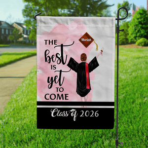 GeckoCustom The Best Is Yet To Come Garden Flag Class of - Girl Version, Senior Gift, Graduation Day HN590 HA75 891882