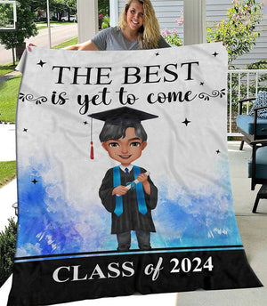 GeckoCustom The Best Is Yet To Come Graduation Blanket, Gift For Graduation Daughter HN590