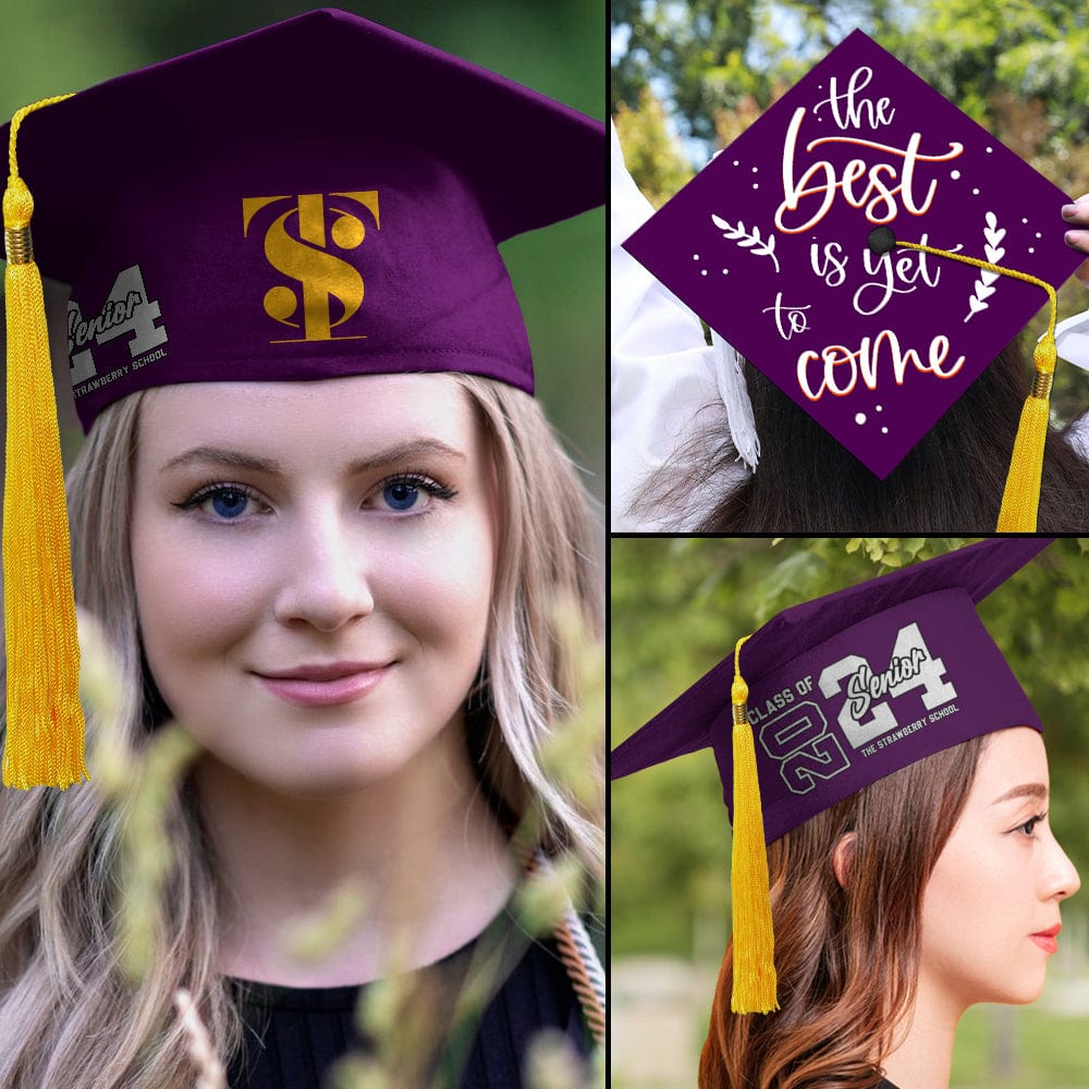 GeckoCustom The Best Is Yet To Come Graduation Cap TA29 986 Polyester