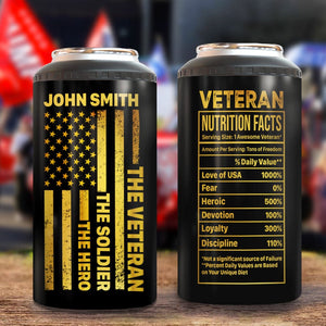 GeckoCustom The Veteran The Soldier The Hero Cooler Tumbler Personalized Gift HO82 891076 16oz