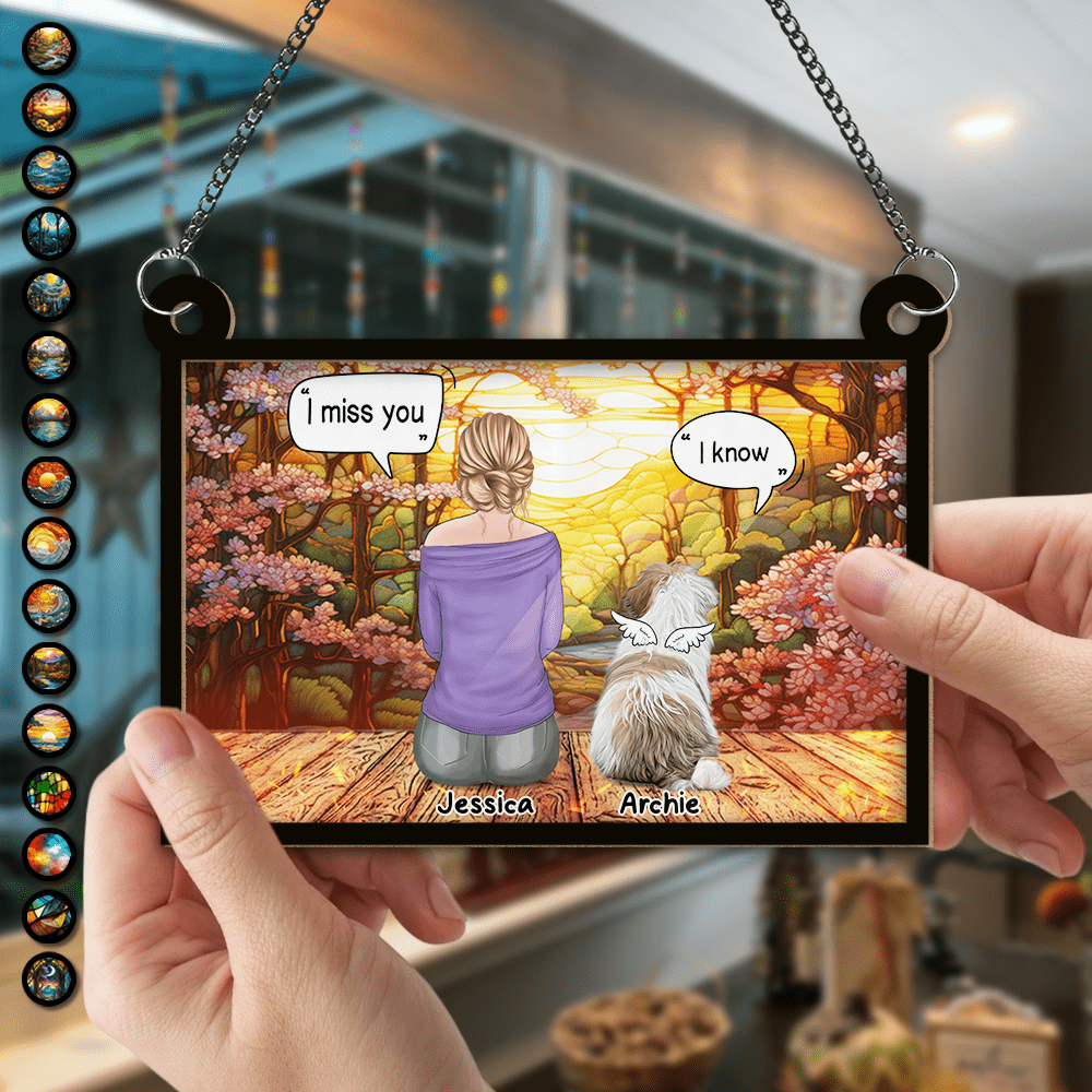 GeckoCustom They Still Talk About You Window Hanging Memorial Suncatcher Ornament Personalized Gift HO82 891158