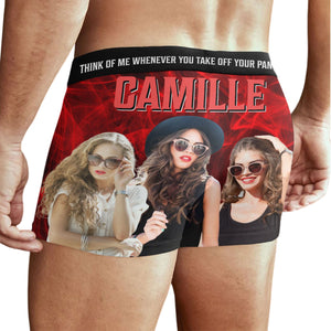 GeckoCustom Think of Me Whenever You Take Off You Pant Custom Photo Man's Boxer Gift For Boyfriend Husband CH07 895208