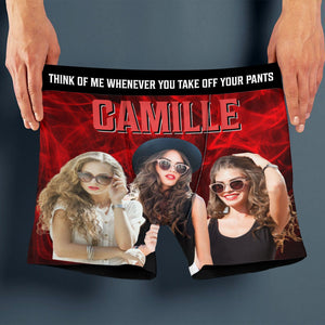 GeckoCustom Think of Me Whenever You Take Off You Pant Custom Photo Man's Boxer Gift For Boyfriend Husband CH07 895208
