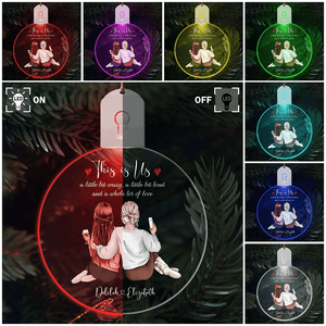 GeckoCustom This Is Us A Little Bit Crazy Best Friends Acrylic LED Ornament Personalized Gift TH10 892151 3 inches