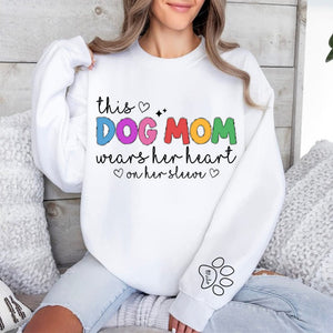 GeckoCustom This Mom Want Her Heart On Sleeve Pet Sweatshirt TA29 890405