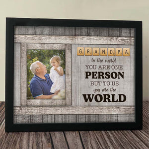 GeckoCustom To Us You Are The World Family Picture Frame Upload Photo, HN590 10"x8"