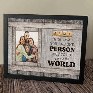 GeckoCustom To Us You Are The World Family Picture Frame Upload Photo, HN590 10"x8"