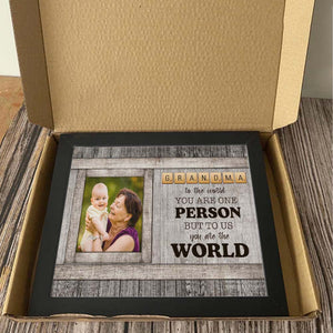 GeckoCustom To Us You Are The World Family Picture Frame Upload Photo, HN590 10"x8"