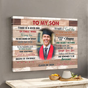 GeckoCustom Today Is A Good Day Graduation Canvas, Graduation Gift HN590