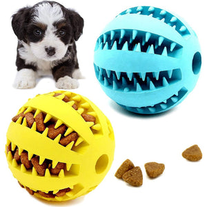 GeckoCustom Toys for Dogs Rubber Dog Ball for Puppy Funny Dog Toys for Pet Puppies Large Dogs Tooth Cleaning Snack Ball Toy for Pet Products