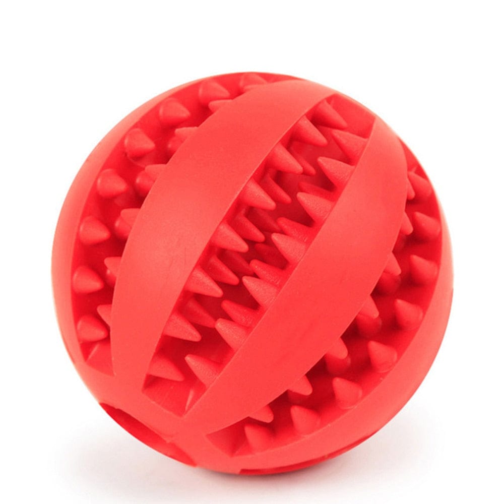 GeckoCustom Toys for Dogs Rubber Dog Ball for Puppy Funny Dog Toys for Pet Puppies Large Dogs Tooth Cleaning Snack Ball Toy for Pet Products Red / S Diameter 5cm