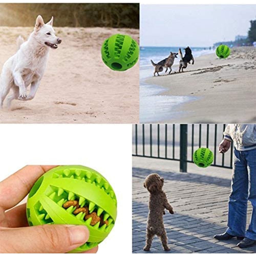 GeckoCustom Toys for Dogs Rubber Dog Ball for Puppy Funny Dog Toys for Pet Puppies Large Dogs Tooth Cleaning Snack Ball Toy for Pet Products