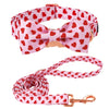 GeckoCustom Unique Style Paws Personlized Pink Valentine Dog Collar with Bow Heart Pet Collar Flower Dog Collar Large Medium Small Dog 3pcs style one / XS