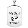 GeckoCustom Unisex Stainless Steel Pet,Dog/Cat Jewelry Paw Print Cremation Jewelry Ashes Holder Pet Memorial Urn Necklace For Memory 7 / Non-Engraving