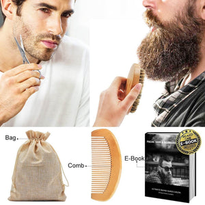 GeckoCustom Upgraded Beard Grooming Kit W/Beard Conditioner,Beard Oil,Beard Balm,Beard Brush,Beard Wash,Beard Comb,Beard Scissor,Bag,E-Book,Beard Care Daddy Gifts for Men Him Dad Husband Boyfriend