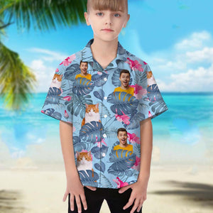 GeckoCustom Upload Cat Photo Girl's Hawaiian Shirt, N304 888402