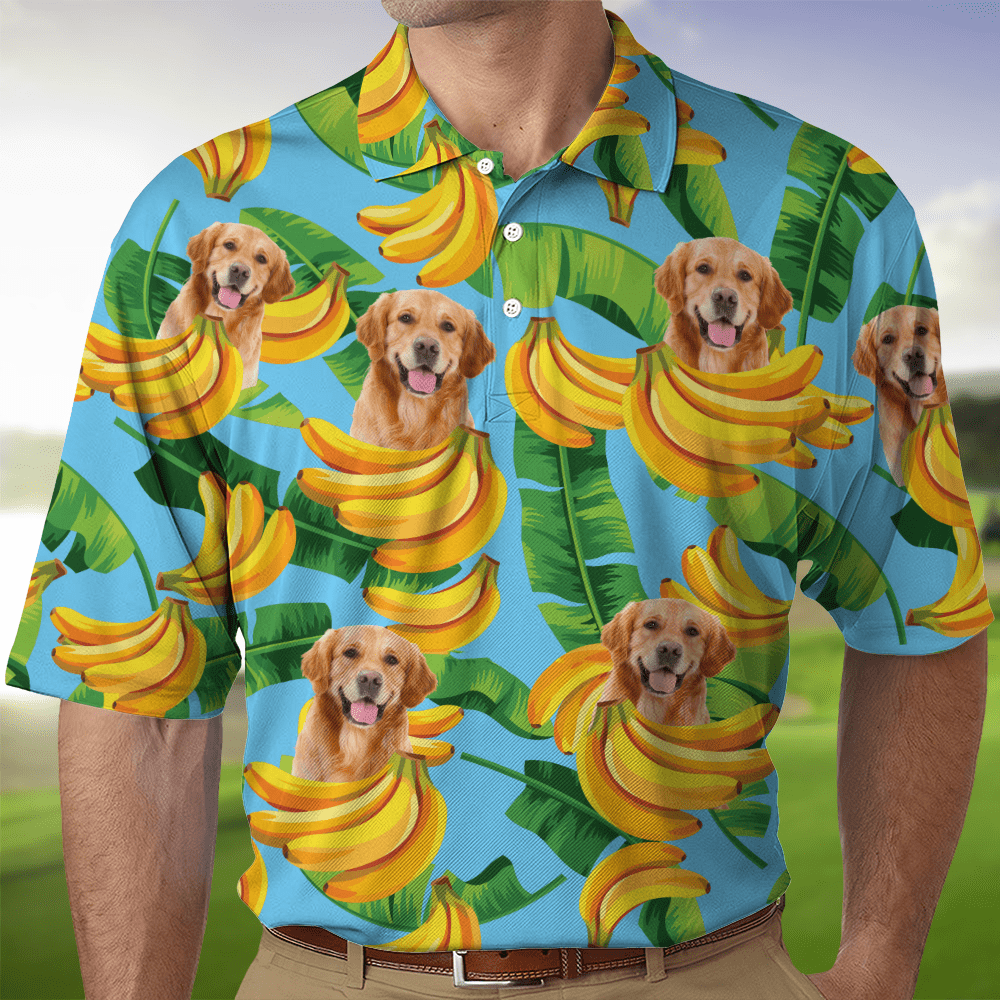 GeckoCustom Upload Dog Cat Photo Hawaiian Family Polo Shirt DM01 891125