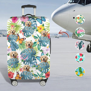 GeckoCustom Upload Dog Photo With Pattern Luggage Cover TA29 889426