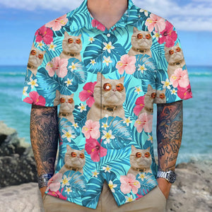 GeckoCustom Upload Funny Photo Hawaii Shirt For Cat Lover DA199 889541