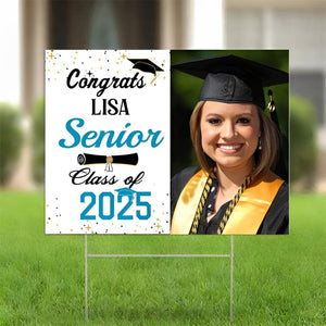 GeckoCustom Upload Image Yard Sign Graduation Day 2025, HN590 895080