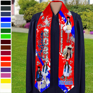 GeckoCustom Upload Photo Class Of 2024 Congratulations Graduation Gift Stoles N369 890186