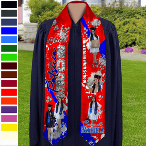 GeckoCustom Upload Photo Class Of 2025 Congratulations Graduation Gift Stoles N369 890186