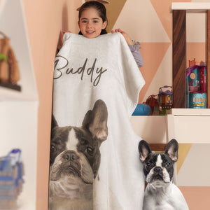 GeckoCustom Upload Photo Dog Blanket HN590