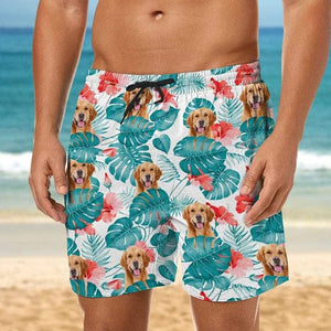 GeckoCustom Upload Photo Dog Men's Beach Short K228 888378 S