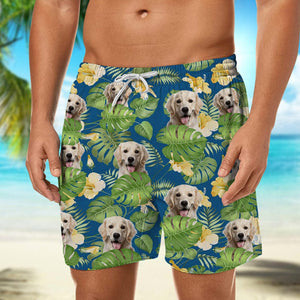 GeckoCustom Upload Photo Dog Men's Beach Short K228 888378