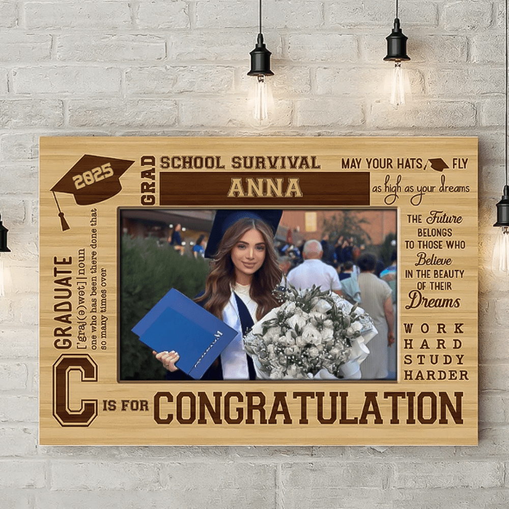 GeckoCustom Upload Photo Graduation Canvas 890361