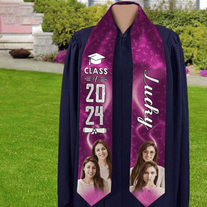 GeckoCustom Upload Photo Graduation Gift Stoles N304 6799 6x72 inch