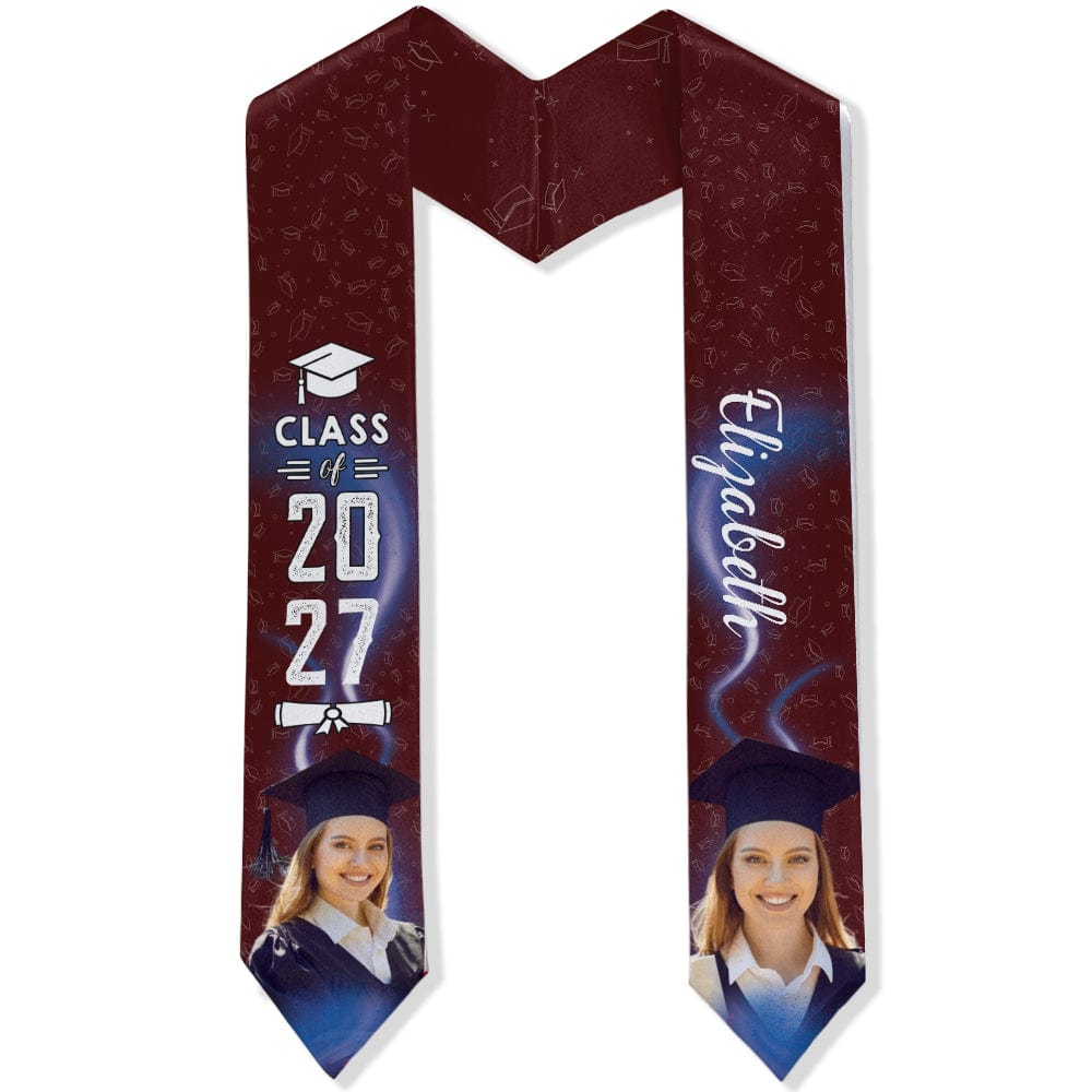 GeckoCustom Upload Photo Graduation Gift Stoles N304 6799 895068 6x72 inch