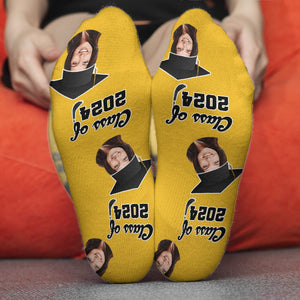 GeckoCustom Upload Photo Graduation Socks HN590