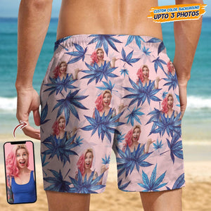 GeckoCustom Upload Photo Human And Weed Beach Short N304 889300