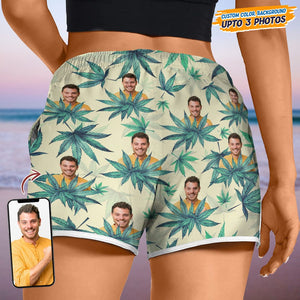 GeckoCustom Upload Photo Human And Weed Women's Beach Short N304 889306